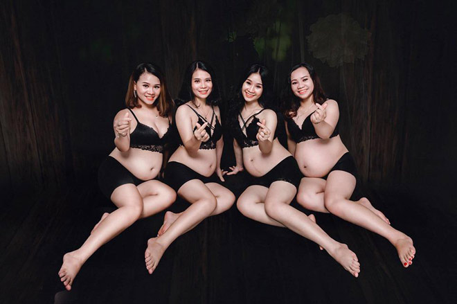 4 chị em ruột &#34;rủ nhau&#34; mang bầu, cô nào cô nấy xinh lung linh - 1
