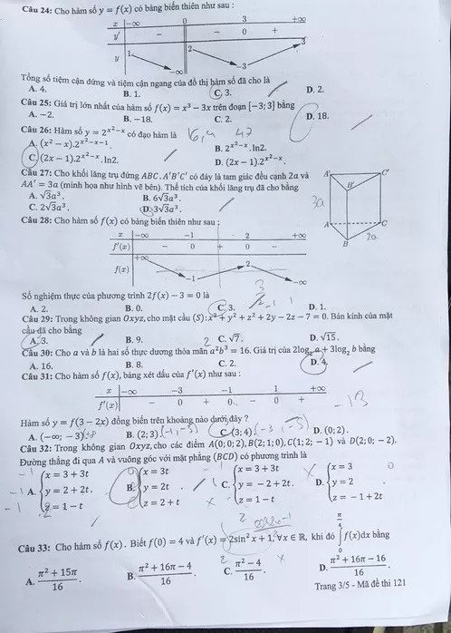 Gợi ý giải đề thi môn Toán THPT quốc gia 2019 - 14