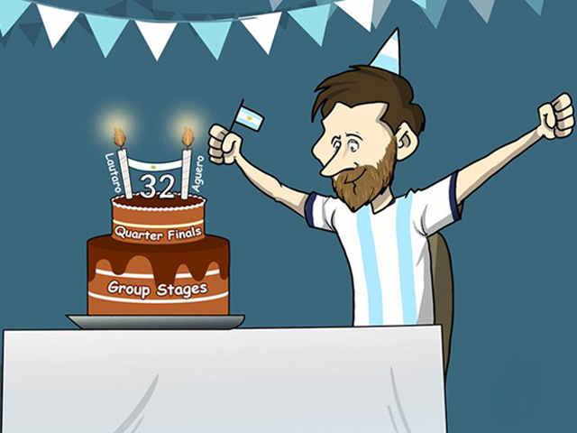 Ảnh chế: Argentina thoát hiểm Copa America tặng quà sinh nhật Messi