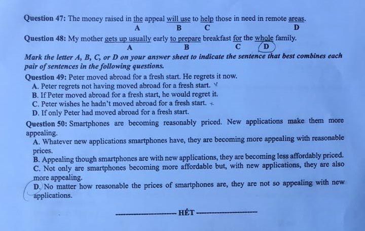 Gợi ý giải đề thi môn tiếng Anh THPT Quốc gia 2019 - 5
