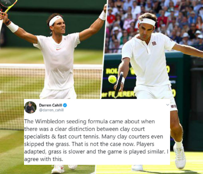 Tranh cãi Federer &#34;cướp&#34; số 2 Wimbledon của Nadal: Làng tennis bênh ai? - 1
