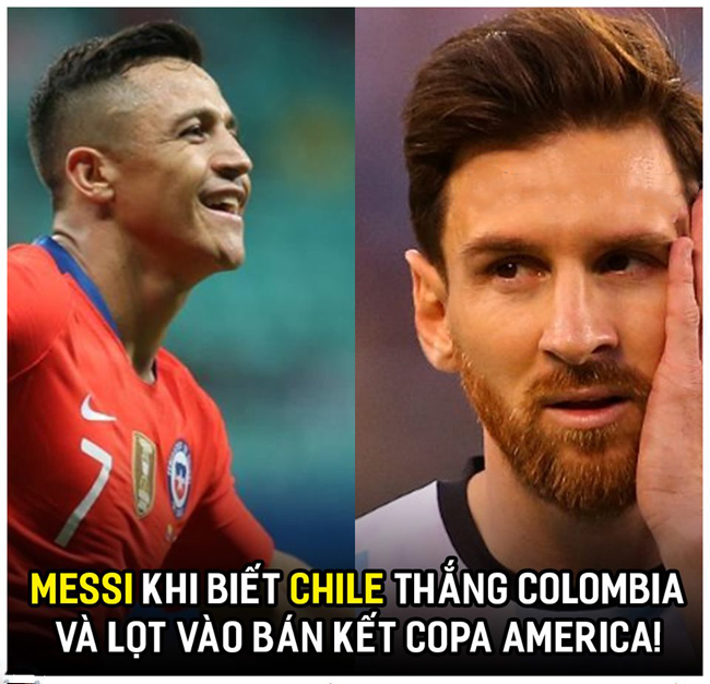Cảm xúc của Messi khi nghe tin Chile vào bán kết.