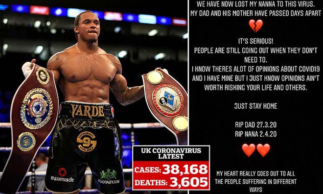 Nhà vô địch boxing hạng nhẹ - Anthony Yarde mất 2 người thân chỉ trong vài ngày vì Covid-19