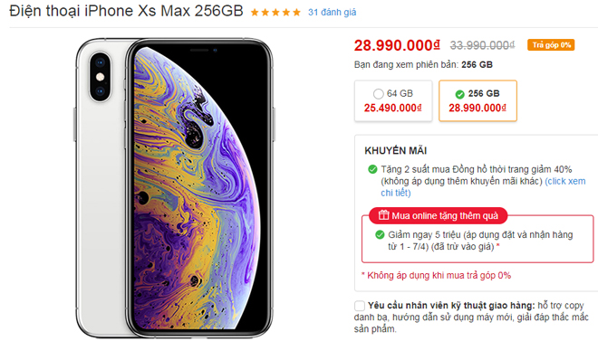 iPhone tháng 4 đua nhau giảm, iPhone XS Max giảm tới 05 triệu - 1