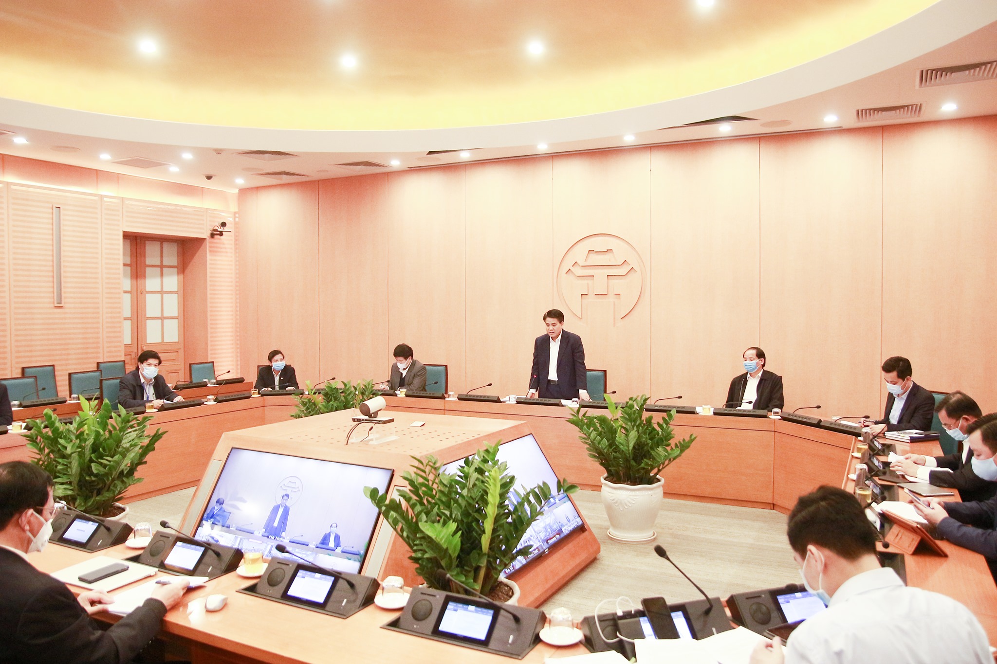 Chủ tịch UBND TP Hà Nội chủ trì phiên họp Ban chỉ đạo phòng, chống dịch Covid-19 TP.