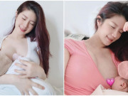 Bạn trẻ - Cuộc sống - Hot girl tiếp viên hàng không vén áo cho con bú khiến dân mạng thi nhau thắc mắc