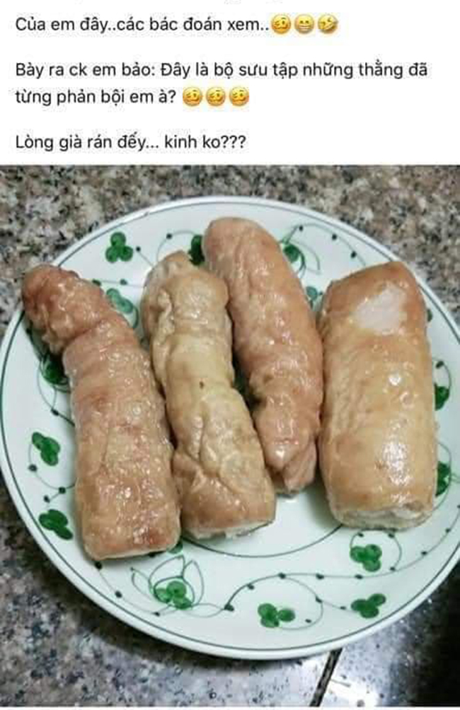 Có ai nhận ra đây là món lòng rán không?