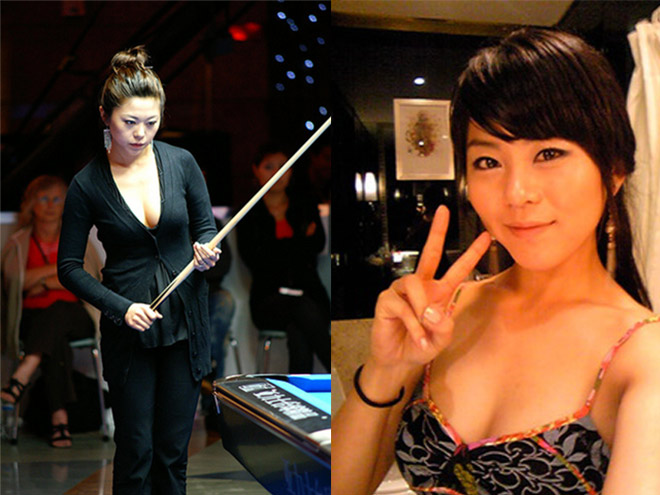 Mỹ nhân Ga Young Kim có lối ăn mặc sexy bậc nhất làng&nbsp; bi-a thế giới