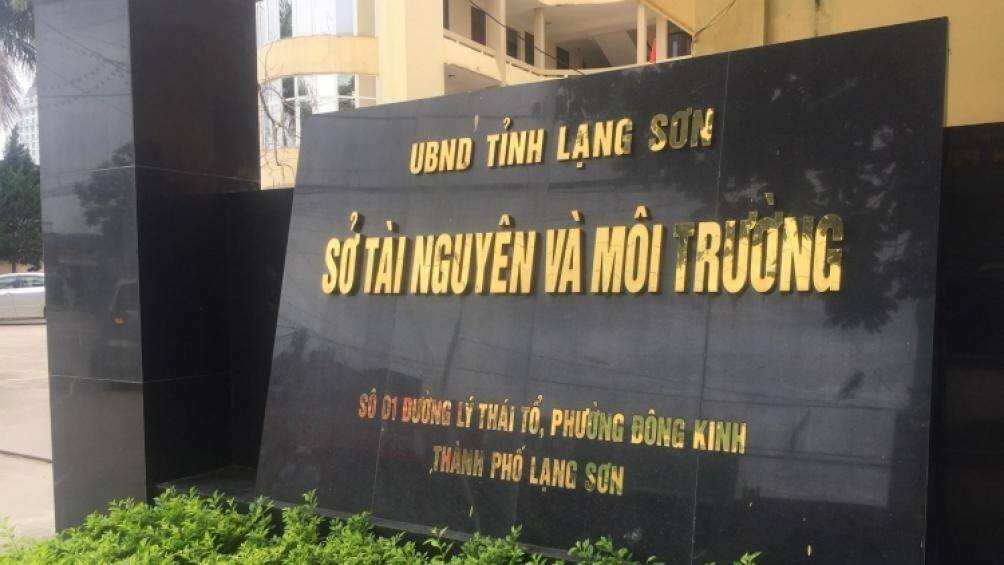 Sở TN&amp;MT tỉnh Lạng Sơn, nơi ông Nguyễn Đình Duyệt đảm nhận chức vụ Phó giám đốc.