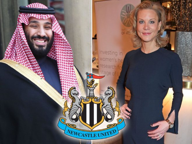 Doanh nhân&nbsp;Amanda Staveley (phải) sắp sở hữu Newcastle với sự trợ giúp từ&nbsp;Thái tử Mohammed bin Salman