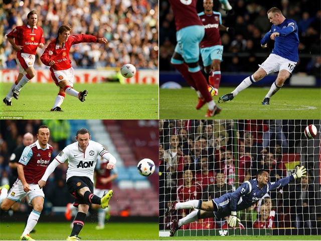 Bóng đá - Kiệt tác từ giữa sân tại Ngoại hạng Anh: Beckham đọ tài Rooney, Alonso