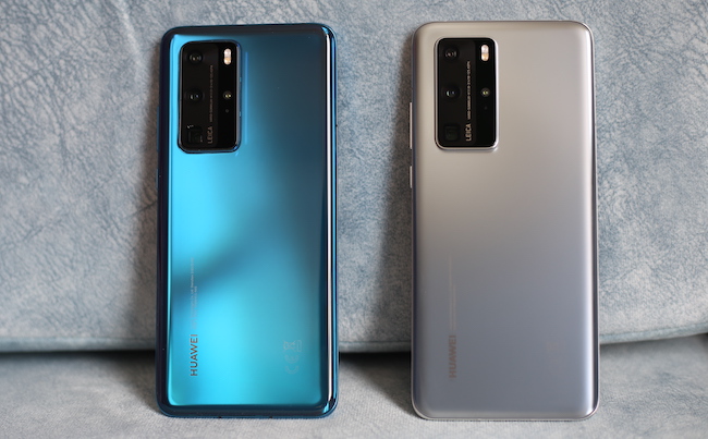 Huawei P40 Pro có 3 phiên bản được hoàn thiện bằng kính bóng gồm Trắng Băng giá, Xanh Biển sâu và Đen, cùng 2 phiên bản được hoàn thiện với kính mờ sáng tạo từ hiệu ứng khúc xạ là Vàng Ánh hồng và Bạc Sương mờ.