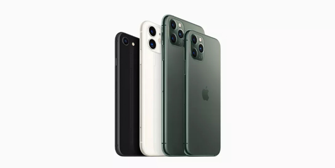 iPhone SE mới và dòng iPhone 11.