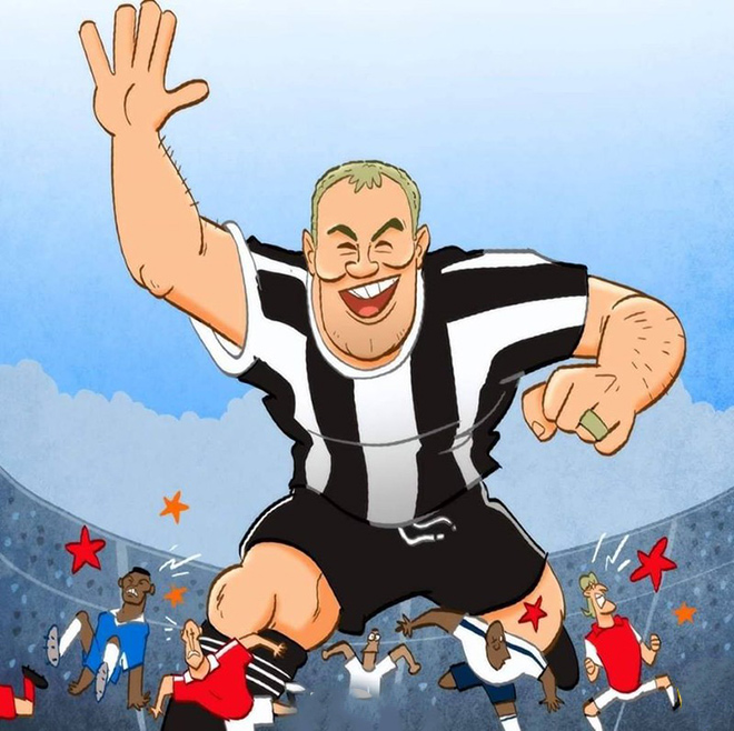 Alan Shearer từng cùng Newcastle xô đổ mọi hàng phòng ngự ở ngoại hạng Anh.