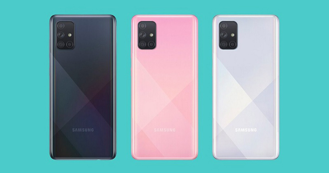 Galaxy A71 có cụm 4 camera sau hình chữ L.