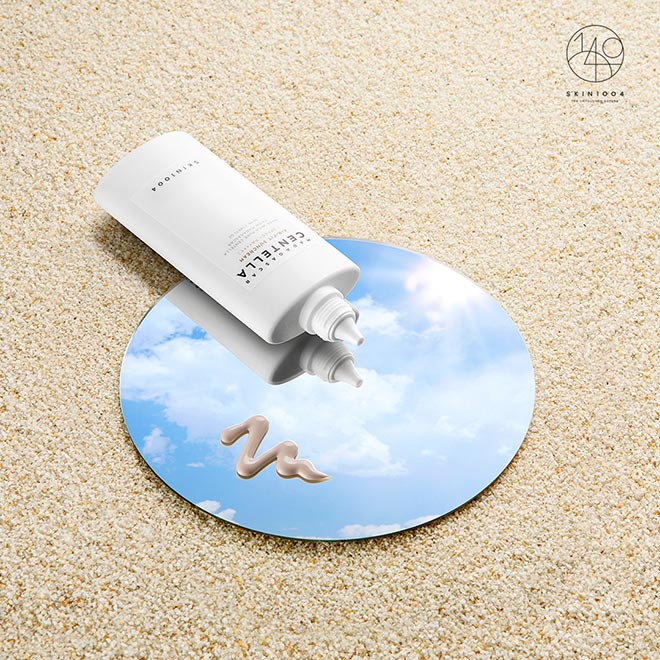 Skin1004 Madagascar Centella Air-Fit Suncream: kem chống nắng vật lý thuần, mỏng nhẹ, không bệt trắng phù hợp cho da nhạy cảm.