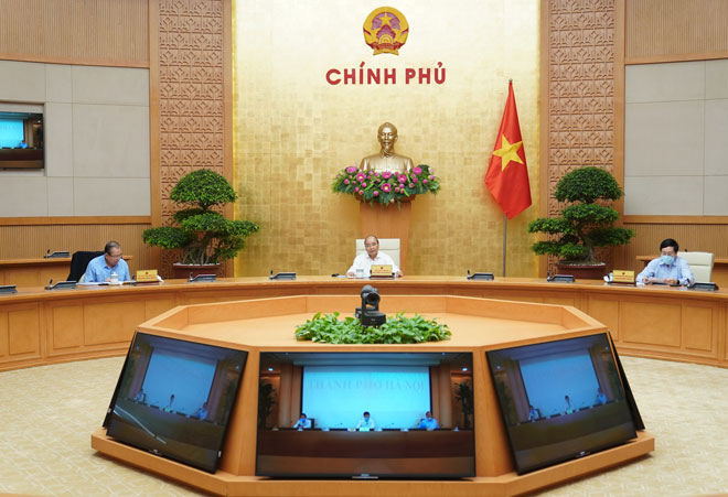 Thủ tướng Nguyễn Xuân Phúc chủ trì phiên họp - Ảnh: VGP