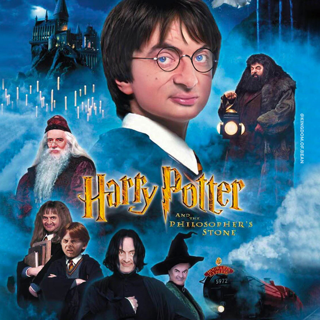 Gương mặt Mr Bean kết hợp với các diễn viên Harry Potter.