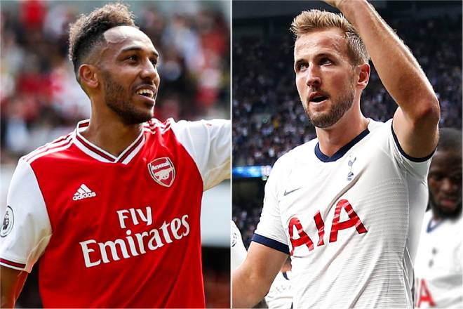 Nếu gặp khó với Harry Kane (phải), MU có thể chuyển hướng sang Aubameyang