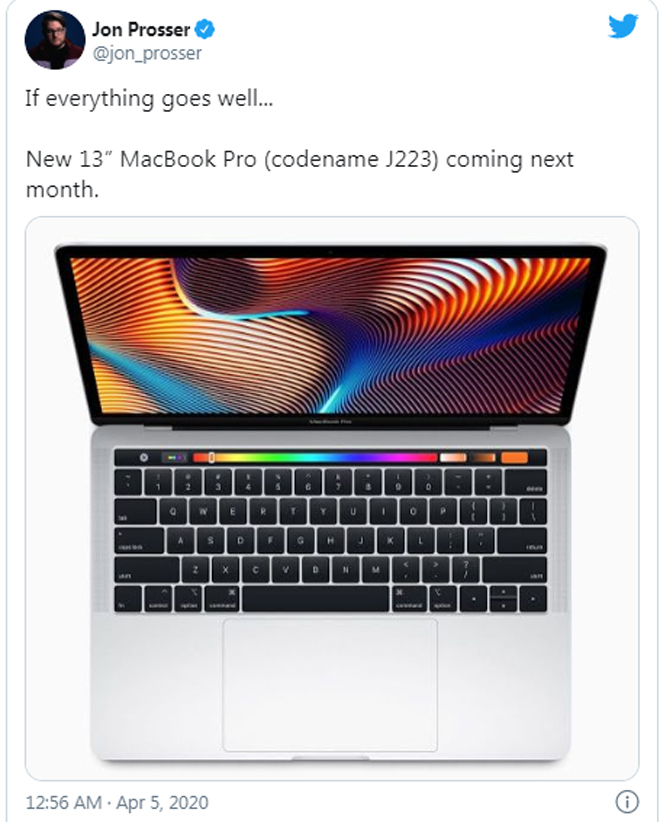 Tin đồn về mẫu MacBook Pro mới.