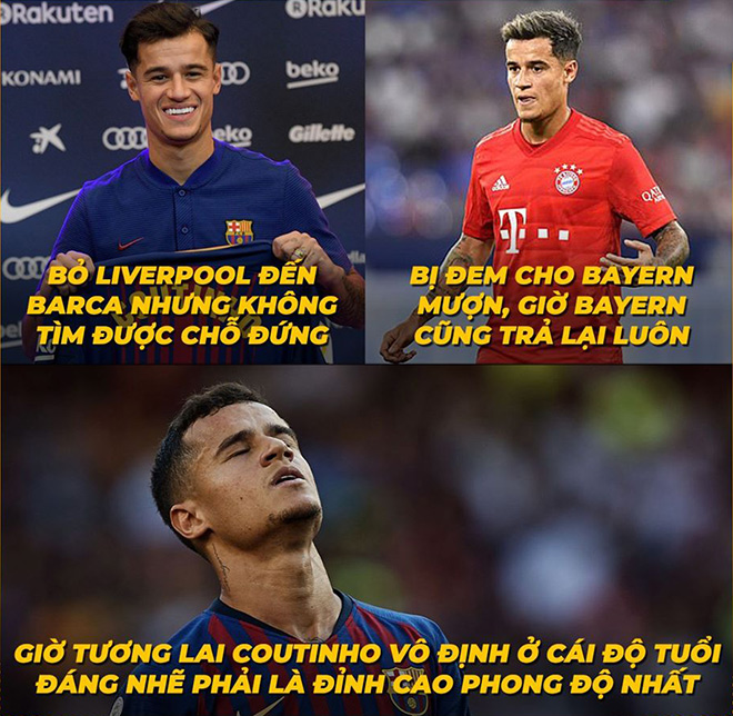 Coutinho lận đận từ sau khi rời bỏ Liverpool.