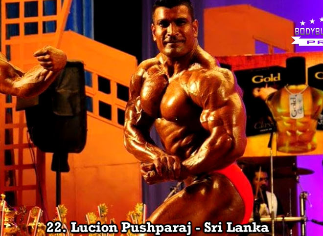 Lucion Pushparaj là "Vua" thể hình Sri Lanka. Ảnh chụp từ BodybuildingPro