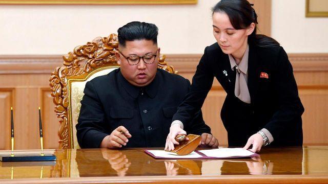 Nhà lãnh đạo Triều Tiên Kim Jong Un và em gái.