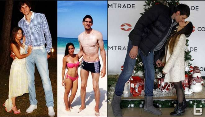 Boban Marjanovic cao hơn vợ 59 cm