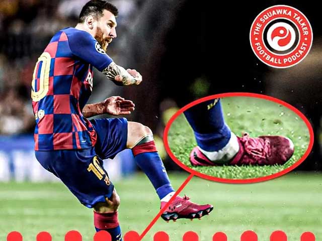 Cách Messi đặt chân phải khi sút bóng
