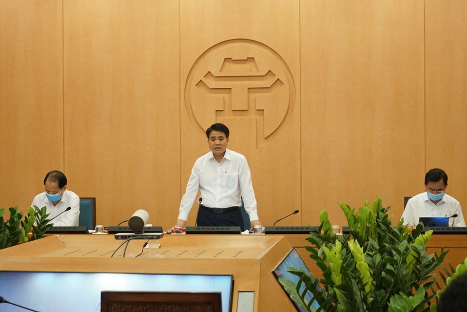 Chủ tịch UBND TP.Hà Nội Nguyễn Đức Chung chủ trì cuộc họp Ban Chỉ đạo phòng, chống dịch Covid-19.