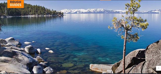 Hồ Tahoe, California / Nevada: Vùng nước lạnh và sâu của hồ Tahoe cũng không thể ngăn cản những du khách đến đây để tận hưởng tối đa các điểm tham quan tự nhiên đẹp tuyệt vời của nó.
