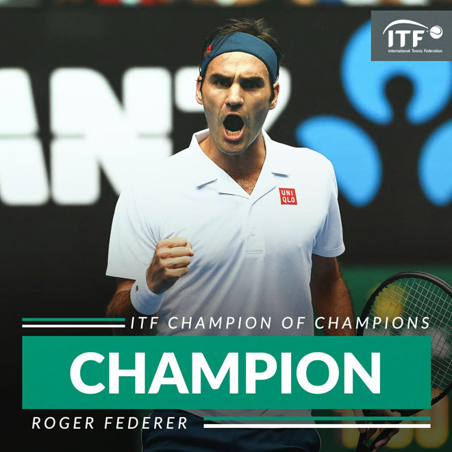 Roger Federer được ITF bầu chọn là "Nhà vô địch của những nhà vô địch" trong làng banh nỉ thế giới từ năm 1978 đến nay