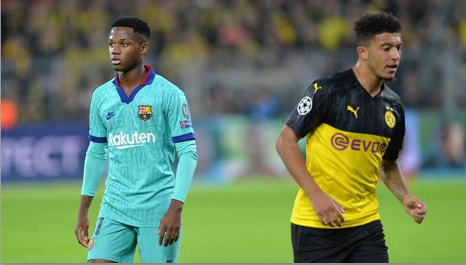 MU dễ săn hụt Sancho khi&nbsp;Barca muốn gạ Dortmund đổi Ansu-Fati cộng thêm một khoản tiền mặt hậu hĩnh để có "Messi nước Anh"