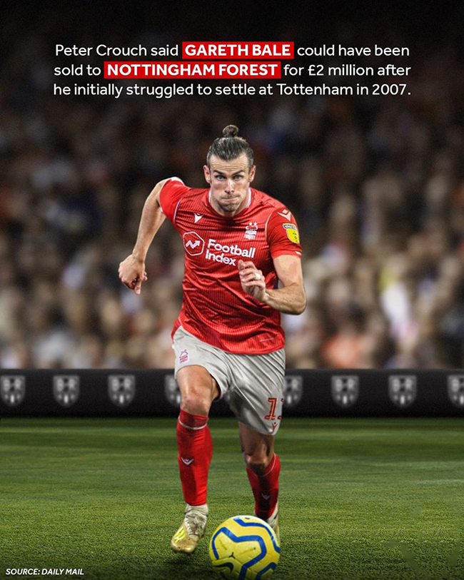 Gareth Bale từng rất gần với Nottingham Forest năm 2007.