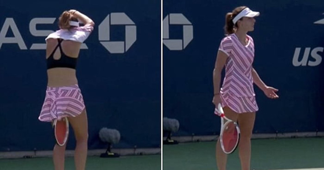 Alize Cornet cởi áo ở US Open 2018