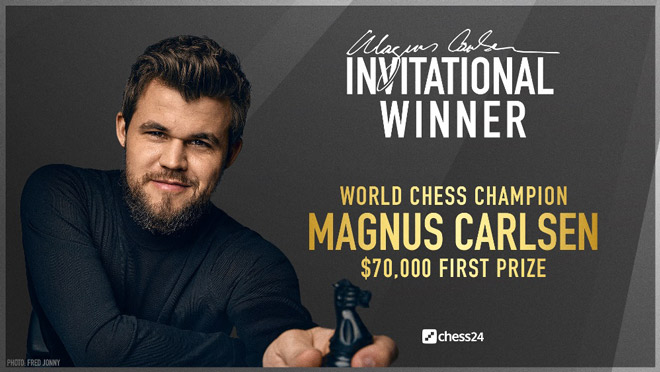 Carlsen giật ngôi quán quân thu về 70 nghìn USD ở giải đấu do chính anh tổ chức