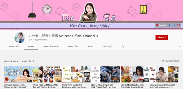 Kênh Youtube của Tiểu Dã có gần 9 triệu lượt theo dõi.