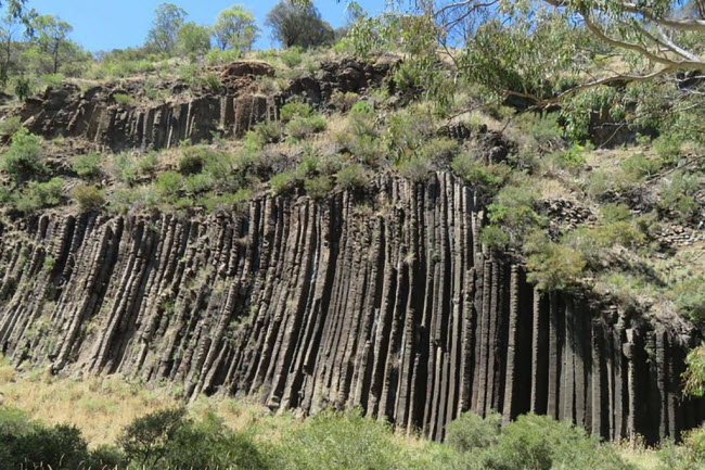 Organ Pipes, Australia: Cấu trúc đá trong vườn quốc gia Organ Pipes trông giống như cây đàn đại phong cầm. Cách đây hơn 1 triệu năm, dung nham từ núi lửa Holden đã hình thành nên các cột đá cao 70m tuyệt đẹp như ngày nay.
