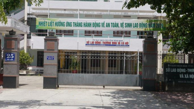 Sở LĐ-TB-XH tỉnh Bình Định nơi ông Ân từng công tác