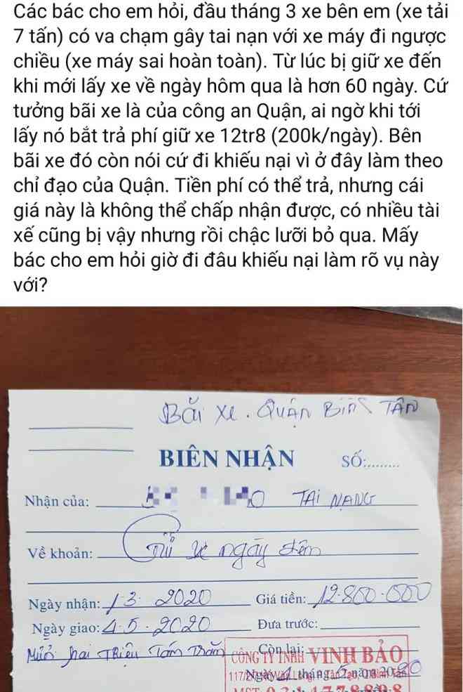 Vụ việc được đăng tải lên mạng xã hội gây bức xúc.