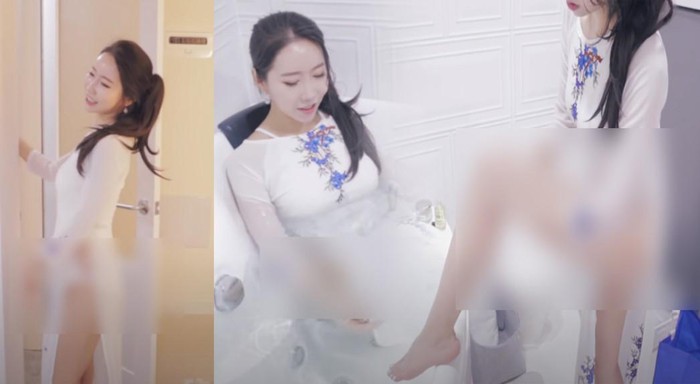 Kênh YouTube người Hàn bị chỉ trích vì đăng clip mặc áo dài Việt Nam nhưng không mặc quần, tạo dáng phản cảm