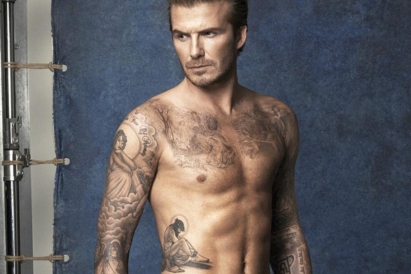 David Beckham sở hữu nhiều hình xăm trên cơ thể.