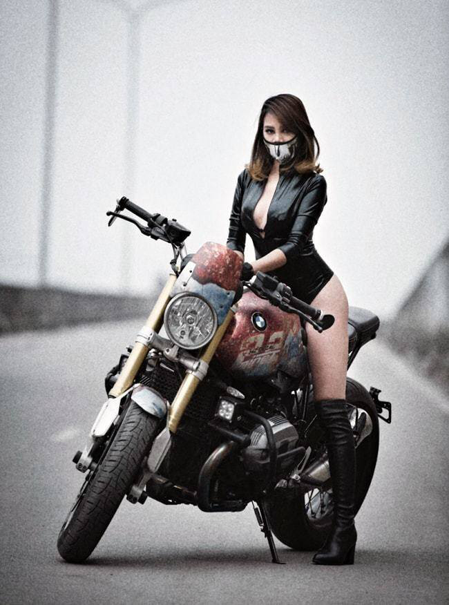 Mã Khánh Linh cũng gương mặt khá nổi trong giới biker Hà Thành.
