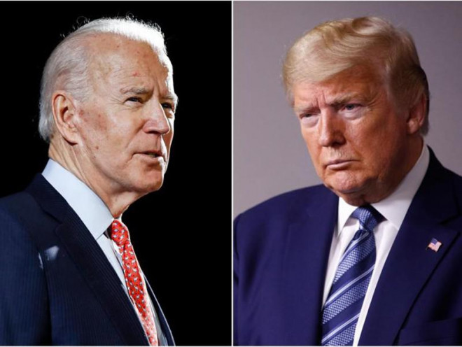 Cựu phó tổng thống thuộc đảng Dân chủ Joe Biden (trái) và đương kim tổng thống thuộc đảng Cộng hòa Donald Trump sẽ cạnh tranh nhau trong cuộc bầu cử sắp tới. Ảnh: WSJ