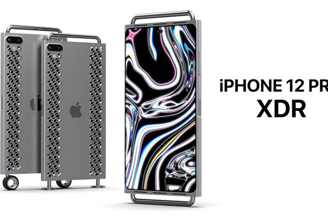 Ý tưởng iPhone 12 XDR Pro với bánh xe siêu lạ - 1