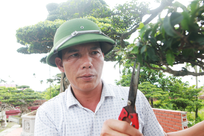 &#34;Trước tôi là thanh niên làm ruộng, làm công nhân rồi buôn bán thức ăn gia súc. Bây giờ tôi chỉ chuyên tâm vào làm cây”, anh Hùng cho biết
