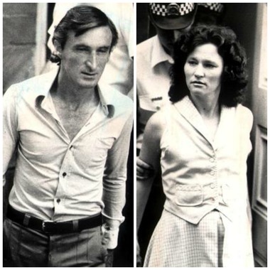 Hình ảnh David Birnie và Catherine Birnie khi bị dẫn tới phiên tòa xét xử.