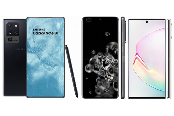 Ảnh concept Galaxy Note 20 và Galaxy Note 10.