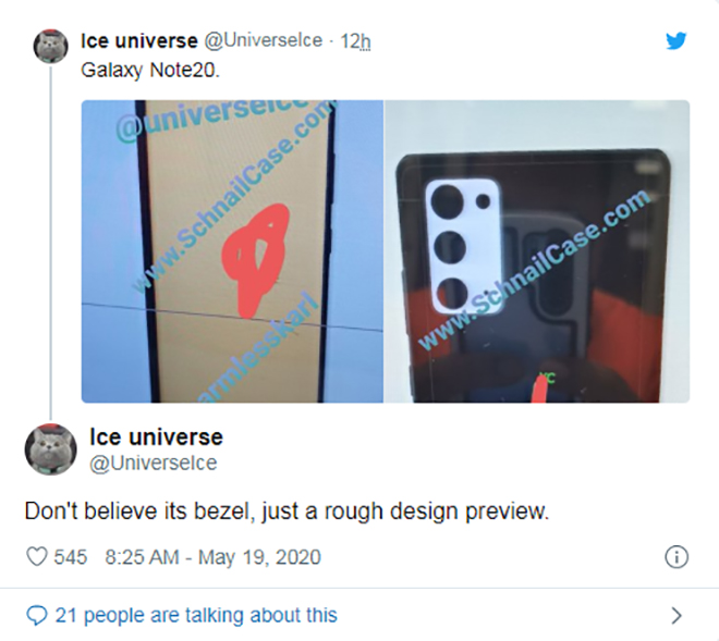 Tin đồn về Galaxy Note 20.