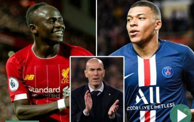 Real Madrid của HLV Zidane đã chuyển sang mục tiêu Sadio Mane thay vì tiếp tục theo đuổi Kylian Mbappe